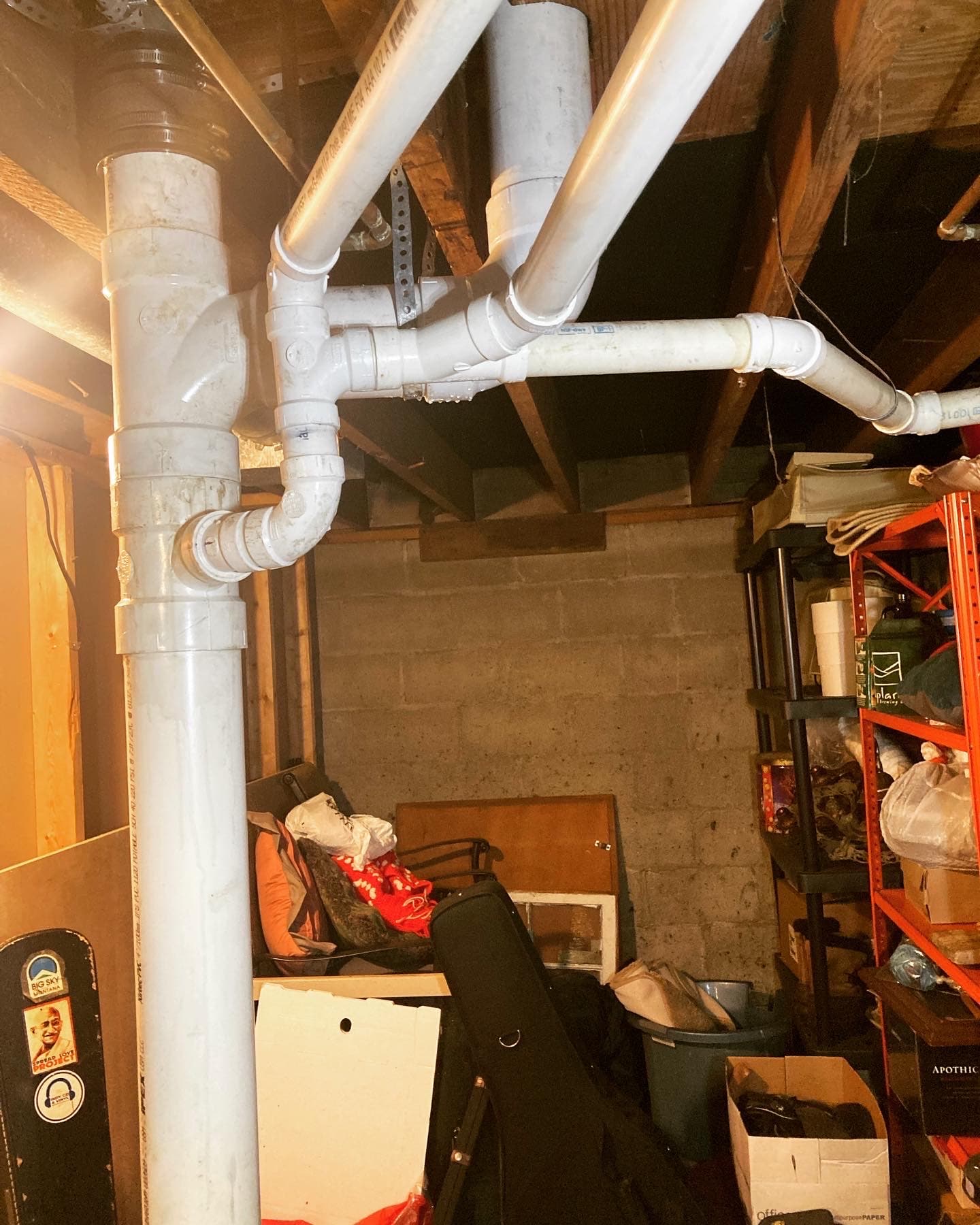 Drain and waste piping installation